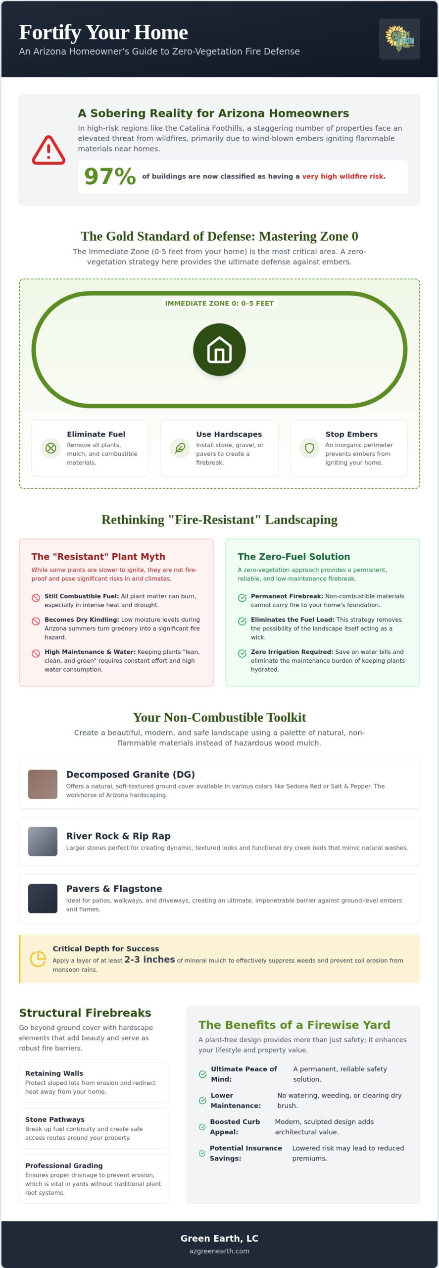 Firewise Landscaping Ideas with No Plants: Arizona Defensible Space Guide