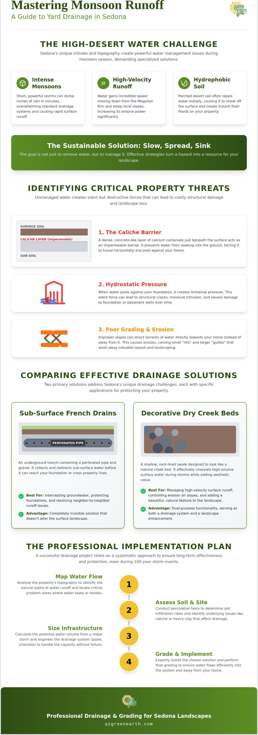 Yard Drainage Solutions Sedona: A 2026 Monsoon-Ready Guide