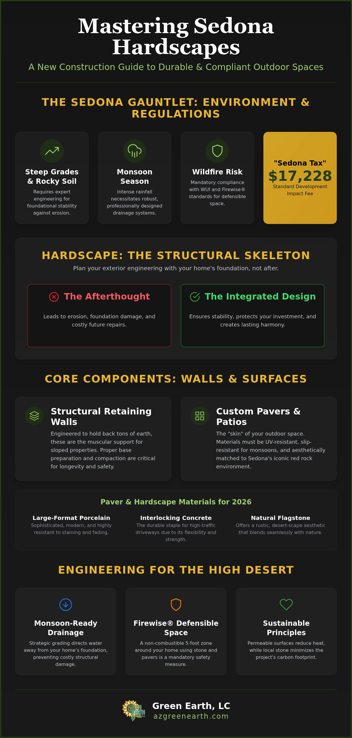 New Construction Hardscape Design Sedona: The 2026 Sustainable Guide