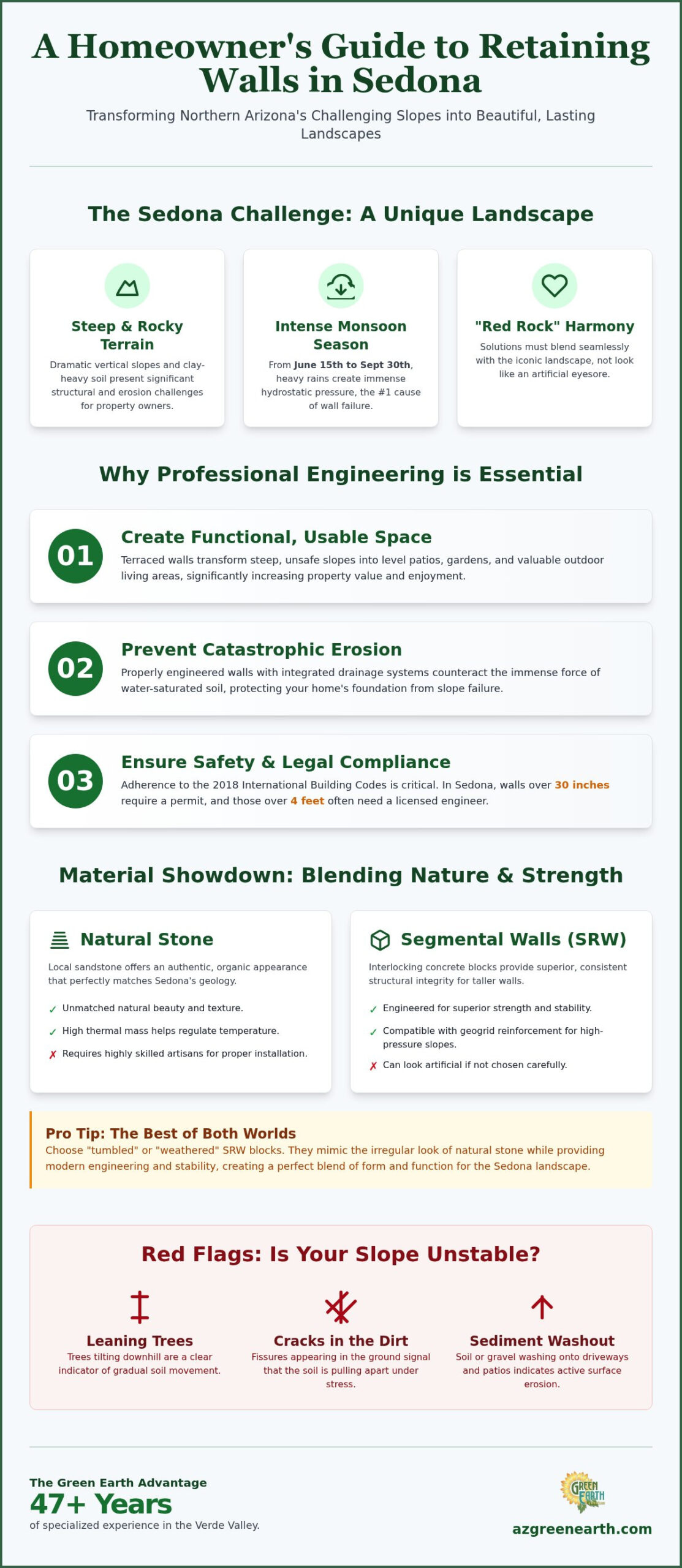 Expert Retaining Wall Builders in Sedona: Structural Beauty and Erosion Control