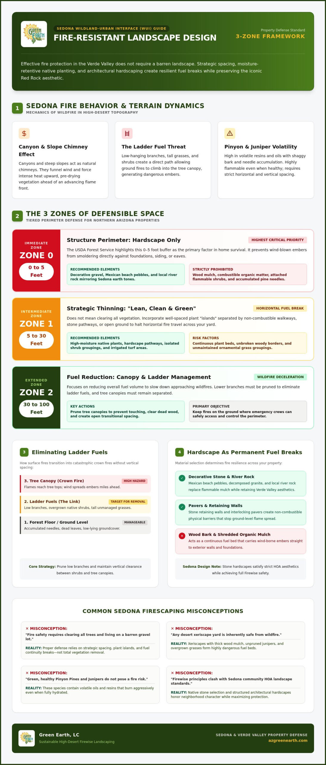 Fire Resistant Landscaping Sedona: The 2026 Defensible Space Guide